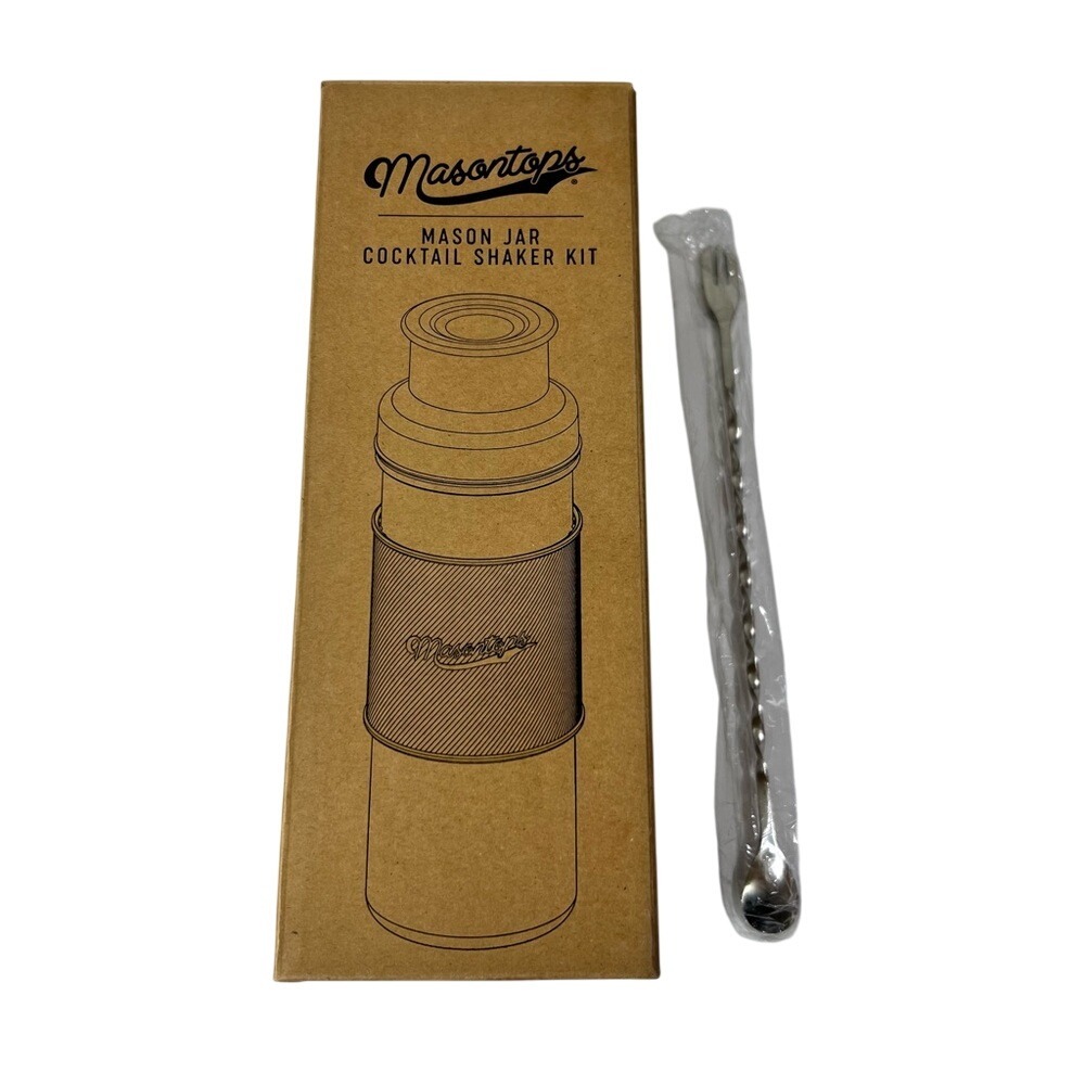 Brand New Masontops Mason Jar Cocktail Shaker‎ Kit